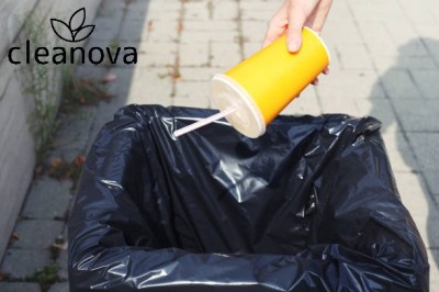 Cleanova worki na śmieci LDPE czarne 240l / 25 sztuk