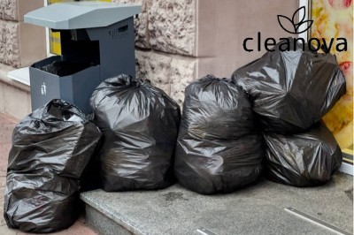 Cleanova worki na śmieci czarne LDPE 160l / 10 sztuk / 29mic