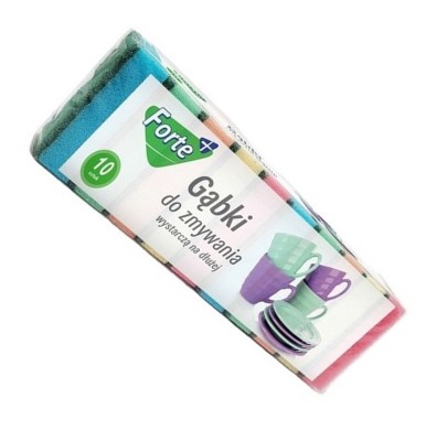 Forte+ gąbki do zmywania 10 sztuk