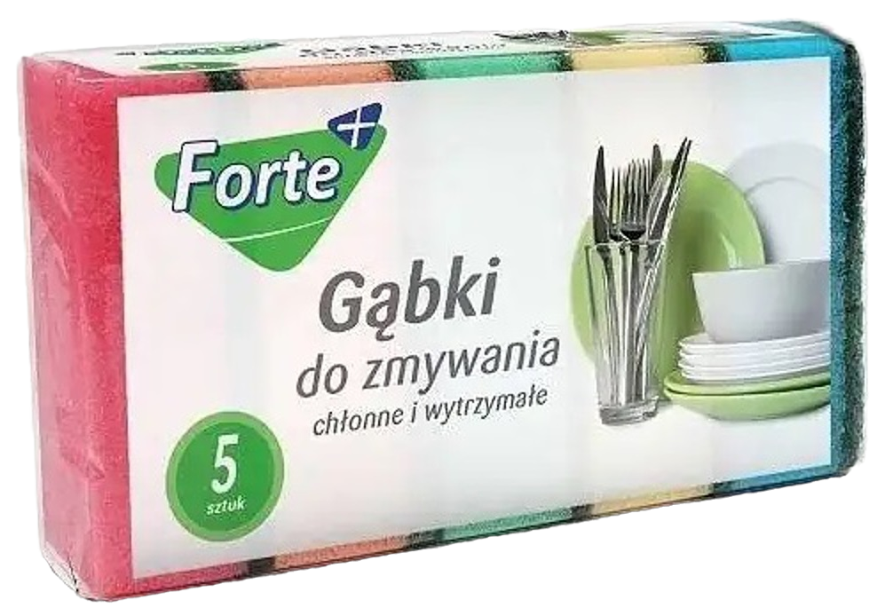 Forte+ gąbki do zmywania 5 sztuk