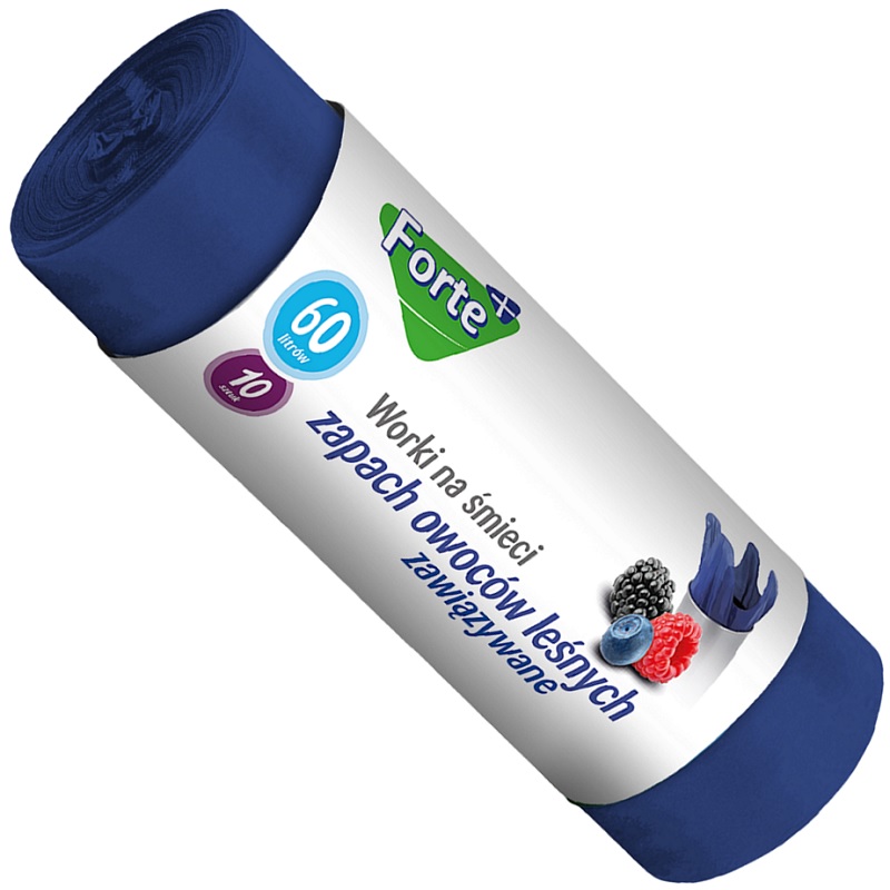 Forte+ Owoce leśne zapachowe worki na śmieci 60l / 10 sztuk