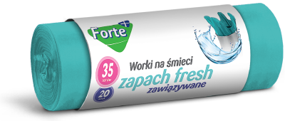 Forte+ Fresh zapachowe worki na śmieci zawiązywane 35l / 20 sztuk