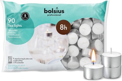 Bolsius podgrzewacze bezzapachowe białe 8 godzinne worek foliowy 90 sztuk