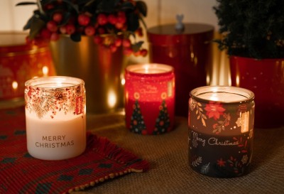 Bolsius Marry Moments świąteczna świeca zapachowa w szkle 82/68 - Cynamon Imbir Jabłko