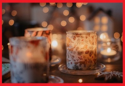 Bolsius świąteczna świeca zapachowa w szkle 82/68 tacka 12 sztuk mix zapachów