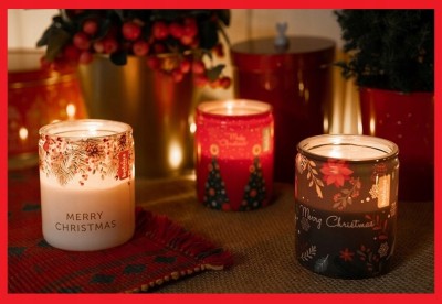 Bolsius świąteczna świeca zapachowa w szkle 82/68 tacka 12 sztuk mix zapachów