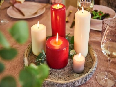 Bolsius Essentials Delikatny Czerwony świeca pieńkowa 200/68mm