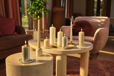 Bolsius Essentials Zielona Oliwka świeca pieńkowa 120/58mm