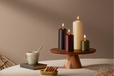 Bolsius Essentials Zielona Oliwka świeca pieńkowa 120/58mm