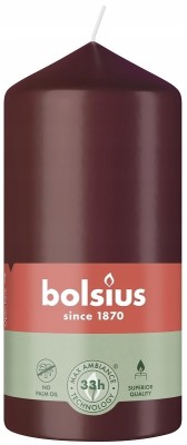 Bolsius Essentials Aksamitna Czerwień świeca pieńkowa 120/58mm