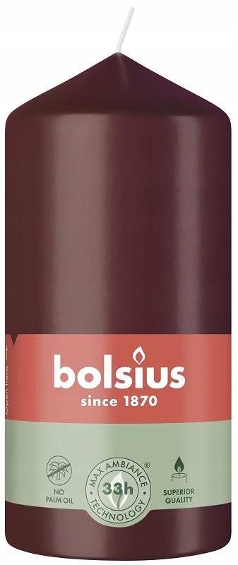 Bolsius Essentials Aksamitna Czerwień świeca pieńkowa 120/58mm