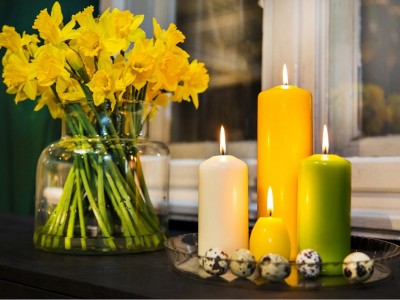 Bolsius Essentials Słoneczny Żółty świeca pieńkowa 80/58mm