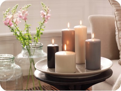 Bolsius Essentials Beżowy świeca pieńkowa 80/58mm