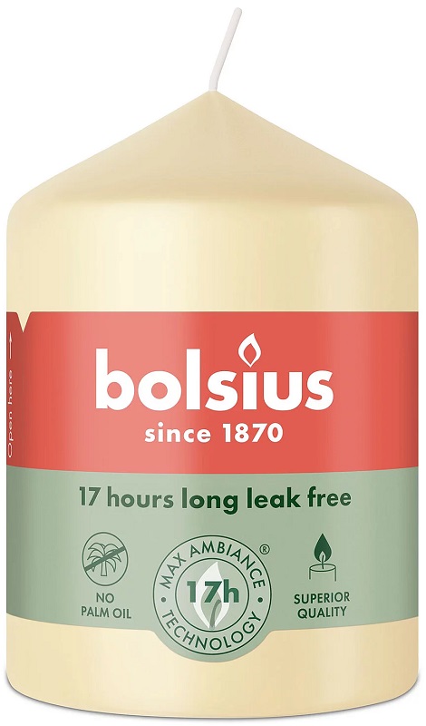 Bolsius Essentials Beżowy świeca pieńkowa 80/58mm