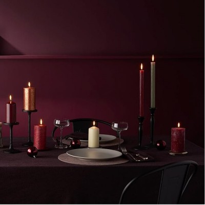 Bolsius Rustic Zielona Oliwka świeca stołowa 270/23mm - 9 sztuk