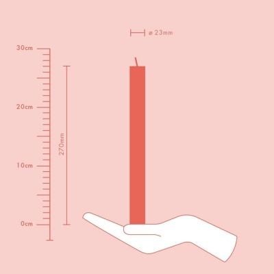 Bolsius Rustic Jadeitowa Zieleń świeca stołowa 270/23mm - 9 sztuk