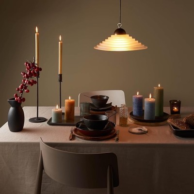 Bolsius Rustic Aksamitna Czerwień świeca stołowa 270/23mm - 9 sztuk