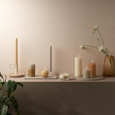 Bolsius Rustic Aksamitna Czerwień świeca stołowa 270/23mm - 9 sztuk