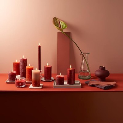 Bolsius Rustic Pudrowy Róż świeca stołowa 270/23mm - 9 sztuk