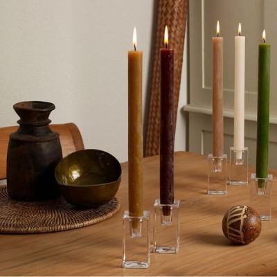 Bolsius Rustic Mroźna Biel świeca stołowa 270/23mm - 9 sztuk