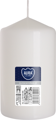 Bispol Aura sw70/120-090 Biała świeca walec 7x12cm - 50 godzin