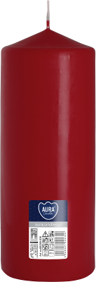 Bispol Aura sw80/200-036 Burgund świeca walec 8x20cm - 90 godzin