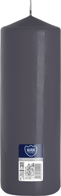 Bispol Aura sw80/250-070 Szara świeca walec 8x25cm - 160 godzin