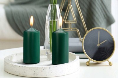 Bispol Aura sw40/60-230 Czerwony Metalik świece wotywne - 4 sztuki