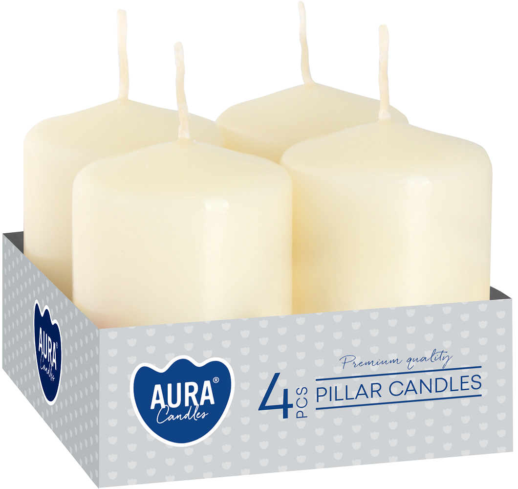 Bispol Aura sw40/60-011 Ecru świece wotywne - 4 sztuki