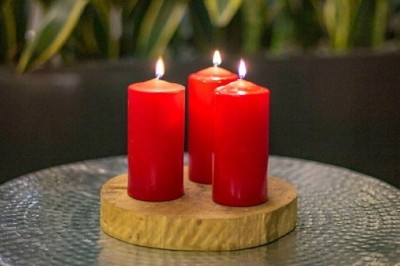 Bispol Aura sw40/60-030 Czerwone świece wotywne - 4 sztuki