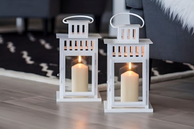 Bispol Aura sw40/80-090 Białe świece wotywne 4x8cm - 4 sztuki