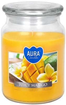 Bispol Aura snd99-475 Soczyste Mango duża świeca zapachowa w słoju z wieczkiem 100h