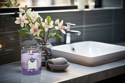 Bispol Aura snd99t-387 Dzika Wanilia duża trójkolorowa świeca zapachowa w słoju z wieczkiem 100h