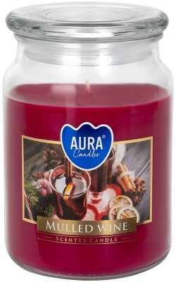 Bispol Aura snd99-195 Grzane Wino duża świeca zapachowa w słoju z wieczkiem 100h