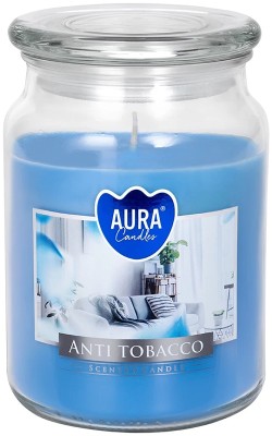 Bispol Aura snd99-69 Antytabak duża świeca zapachowa w słoju z wieczkiem 100h