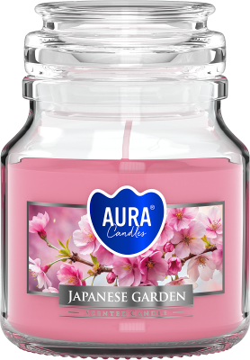Bispol Aura snd71-476 Japoński Ogród świeca zapachowa w małym słoiku z wieczkiem 28H
