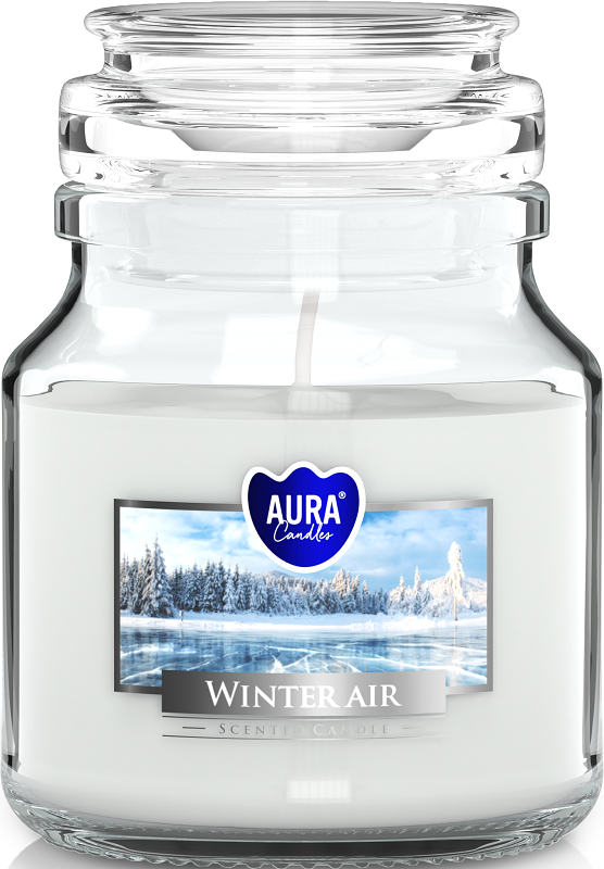 Bispol Aura snd71-375 Zimowe Powietrze świeca zapachowa w małym słoiku z wieczkiem 28H