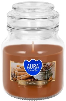 Bispol Aura snd71-374 Cynamon i Goździki świeca zapachowa w małym słoiku z wieczkiem 28H