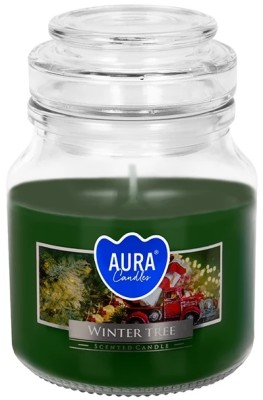 Bispol Aura snd71-348 Zimowe Drzewko świeca zapachowa w małym słoiku z wieczkiem 28H