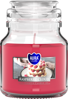 Bispol Aura snd71-329 Malinowa Chmurka świeca zapachowa w małym słoiku z wieczkiem 28H