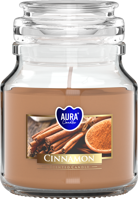 Bispol Aura snd71-65 Cynamon świeca zapachowa w małym słoiku z wieczkiem 28H