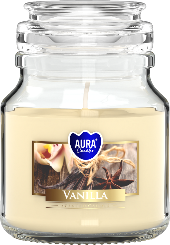 Bispol Aura snd71-67 Wanilia świeca zapachowa w małym słoiku z wieczkiem 28H