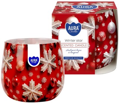 Bispol Aura sn71s-13 GWIAZDKA świeca zapachowa w szkle z wzorem - 20h