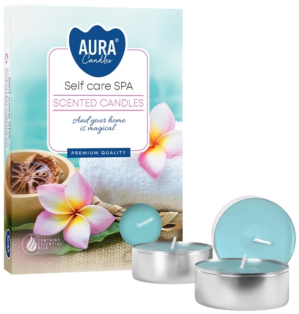 PODGRZEWACZE świeczki zapachowe Bispol p15-363 Aura SELF CARE SPA - 6 sztuk