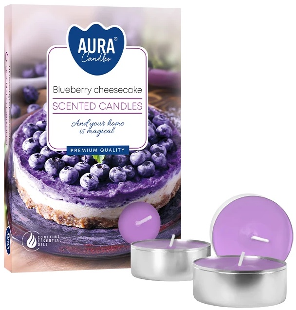 PODGRZEWACZE świeczki zapachowe Bispol p15-359 Aura SERNIK JAGODOWY - 6 szt