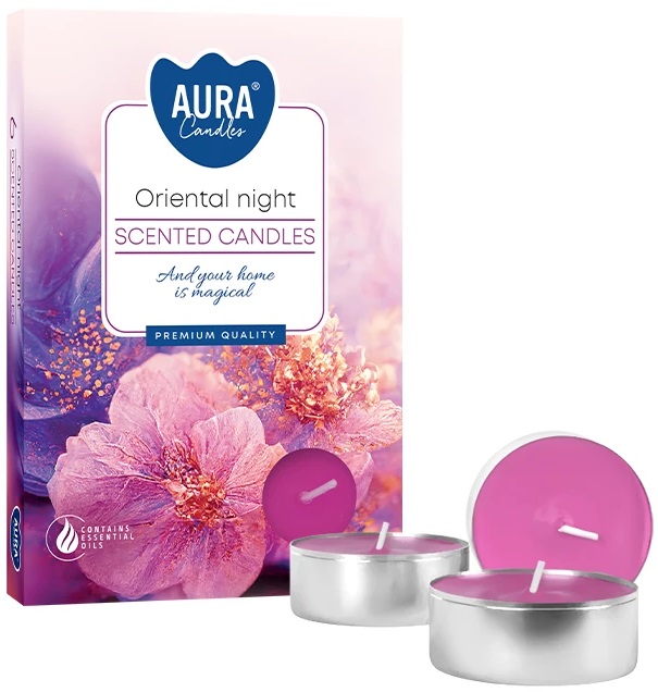 PODGRZEWACZE świeczki zapachowe Bispol p15-272 Aura ORIENTALNA NOC - 6 sztuk