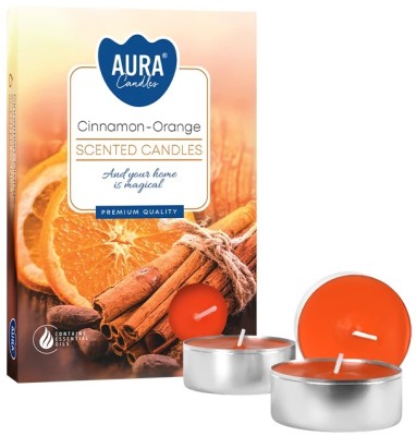 PODGRZEWACZE świeczki zapachowe Bispol p15-159 Aura CYNAMON - POMARAŃCZA 6 sztuk