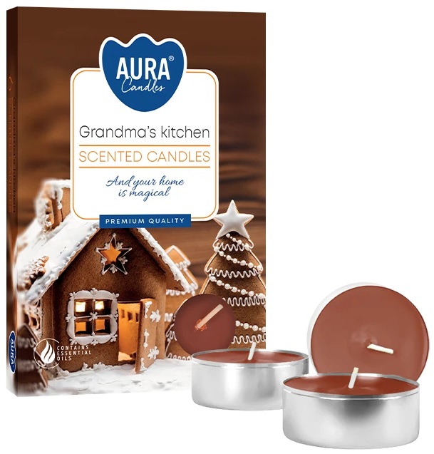 PODGRZEWACZE świeczki zapachowe Bispol p15-88 Aura KUCHNIA BABCI (imbir cynamon)