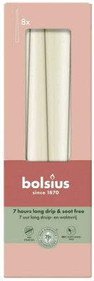 Bolsius DELIKATNY PERŁOWY świeca stołowa szpica 245/24 - 8 sztuk