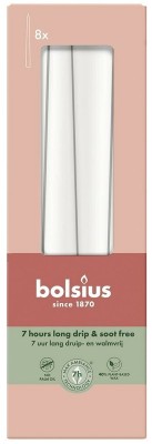 Bolsius MROŹNA BIEL świeca stołowa szpica 245/24 - 8 sztuk